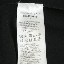 Pre Owned Alexander McQueen Black Stretch Knit Flared Midi Dress S