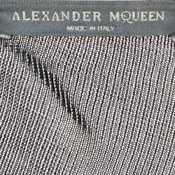 Alexander McQueen Navy Blue Jersey Asymmetric Dress M