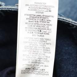 Alexander McQueen Blue Denim Bustier Midi Dress S