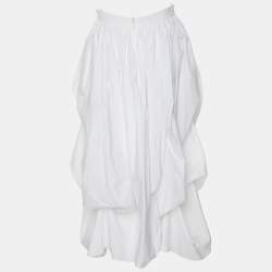 Alexander McQueen White Cotton Midi Skirt S