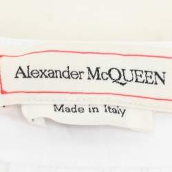 Alexander McQueen White Cotton Midi Skirt S