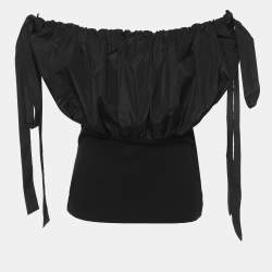 Alexander McQueen Black Polyester Off The Shoulder Top XS