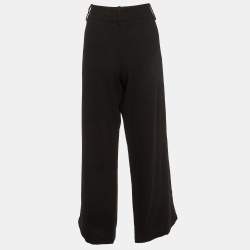 Alexander McQueen Black Fleece Wool Straight Fit Trousers L