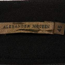 Alexander McQueen Black Fleece Wool Straight Fit Trousers L