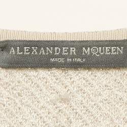 Alexander McQueen Metallic Stretch Knit Sleeveless Short Dress M