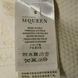 Alexander McQueen Cream Textured Knit Flared Mini Dress S
