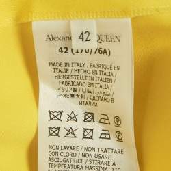 Alexander McQueen Yellow Wool Tapered Leg Trousers M