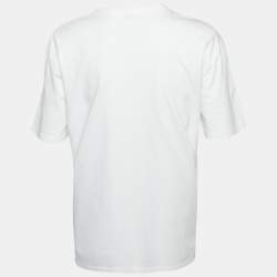Alexander McQueen White Logo Print Jersey T-Shirt S