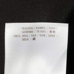 Pre Owned Alexander McQueen Black Silk Scalloped Top M