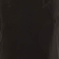 Pre Owned Alexander McQueen Black Silk Scalloped Top M