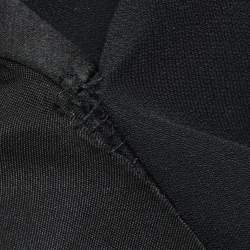 Alexander McQueen Black Crepe Satin Long Leaf Draped Dress XS