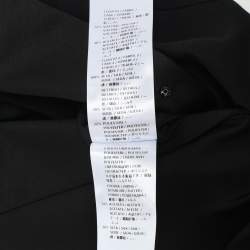 Alexander McQueen Black Crepe Satin Long Leaf Draped Dress XS