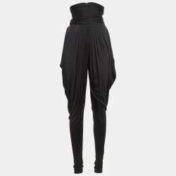 Pre Owned Alexander McQueen Black Jersey Harem Pants S