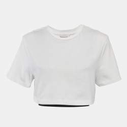 Alexander McQueen White Cotton Bustier Crop Top S