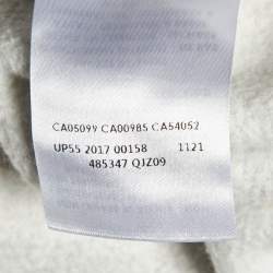 Pre Owned Alexander McQueen Grey Cotton Embellished Sweatshirt S