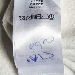 Pre Owned Alexander McQueen Grey Cotton Embellished Sweatshirt S