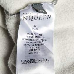 Pre Owned Alexander McQueen Grey Cotton Embellished Sweatshirt S