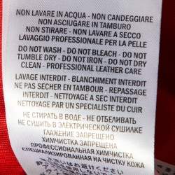 Pre Owned Alexander McQueen Red Leather Zip Up Peplum Jacket S