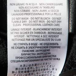 Pre Owned Alexander McQueen Black Leather & Lace Peplum Jacket S