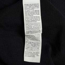 Pre Owned Alexander McQueen Black Knit Bead Detail Asymmetrical Dress S