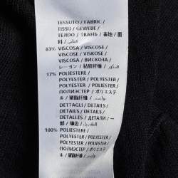 Pre Owned Alexander McQueen Black Knit Bead Detail Asymmetrical Dress S