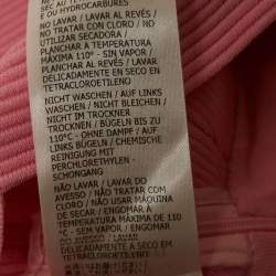 Pre Owned Alexander McQueen Pink Rib Knit Crop Top XS