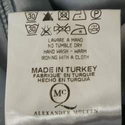 Pre Owned Alexander McQueen Black/Purple Floral Print Leggings XS