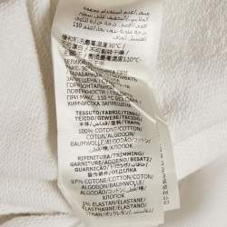 Pre Owned Alexander McQueen White Logo Print Cotton Sweatshirt L