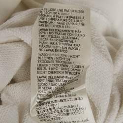 Pre Owned Alexander McQueen White Logo Print Cotton Sweatshirt L
