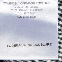 Pre Owned Alexander McQueen Black & White Gingham Print Cotton Blend Shirt S