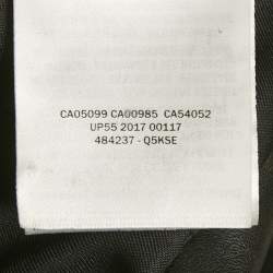 Pre Owned Alexander McQueen Black High Low Peplum Leather Jacket M