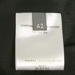 Pre Owned Alexander McQueen Black and Orange Floral Print Silk Maxi Dress M