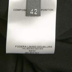 Pre Owned Alexander McQueen Black and Orange Floral Print Silk Maxi Dress M