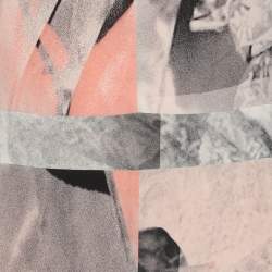 Pre Owned Alexander McQueen Multicolor Trompe L'Oeil Printed Silk Puff-Sleeve Midi Dress S