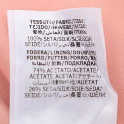 Pre Owned Alexander McQueen Multicolor Trompe L'Oeil Printed Silk Puff-Sleeve Midi Dress S