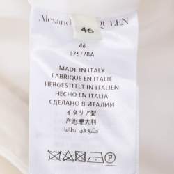 Pre Owned Alexander McQueen White Crepe Capri Pants L