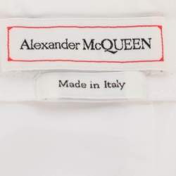 Pre Owned Alexander McQueen White Crepe Capri Pants L