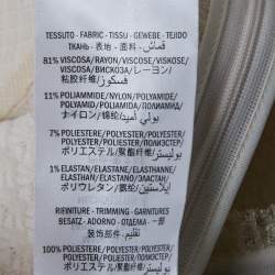 Pre Owned Alexander McQueen Cream Jacquard Knit Ruffled 3 pc Skirt Set S