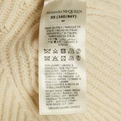 Pre Owned Alexander McQueen Off-White Wool Sweater XS