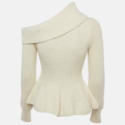 Pre Owned Alexander McQueen Off-White Wool Sweater XS