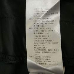 Pre Owned Alexander McQueen Black Cotton and Silk Tailored Trousers S