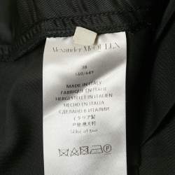 Pre Owned Alexander McQueen Black Cotton and Silk Tailored Trousers S