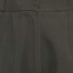 Pre Owned Alexander McQueen Black Cotton and Silk Tailored Trousers S