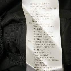 Pre Owned Alexander McQueen Black Cotton and Silk Lace Trim Wide Leg Trousers S