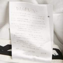 Pre Owned Alexander McQueen Black /White Patterned Cotton Top & Skirt Set S  