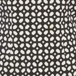 Pre Owned Alexander McQueen Black /White Patterned Cotton Top & Skirt Set S  