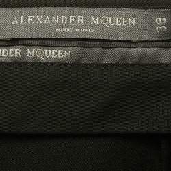 Pre Owned Alexander McQueen Black Wool Formal Trousers S