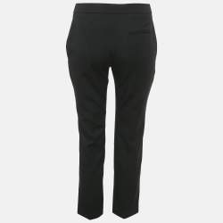Pre Owned Alexander McQueen Black Wool Formal Trousers S