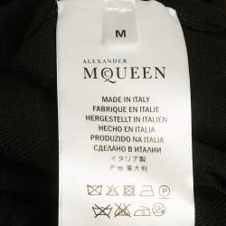 Pre Owned Alexander McQueen Black Wool Sleeveless Sweater M