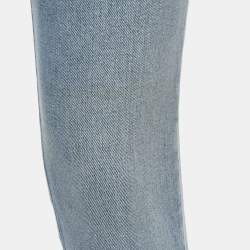 مملوكة مسبقًا Alexander McQueen Blue Embroidered Denim Skinny Jeans M Waist 29"